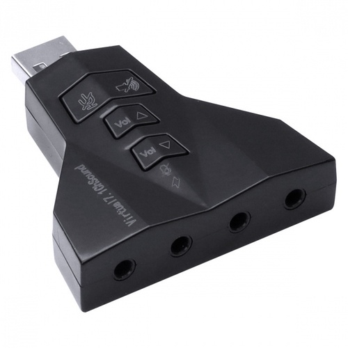 Adaptador Placa De Som Externo Usb 4 Portas P2 para PC/ Ps3 A4pusbm - VIVIK