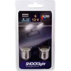 Par De Lâmpadas Com 22 Leds Torpedo 12v - Shocklight