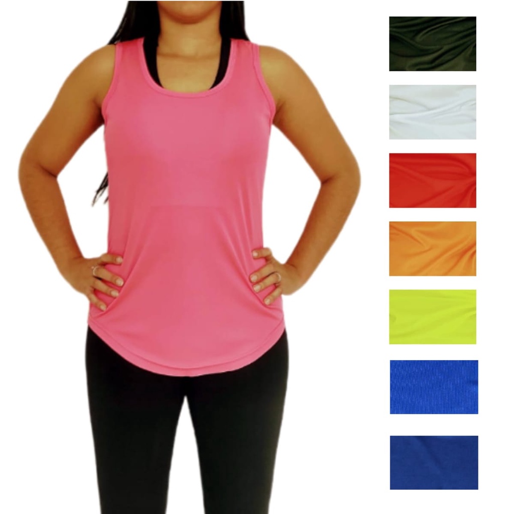 Kit 2 Camisetas Regatas Feminina Longa Tapa Bumbum Uv+ Dry