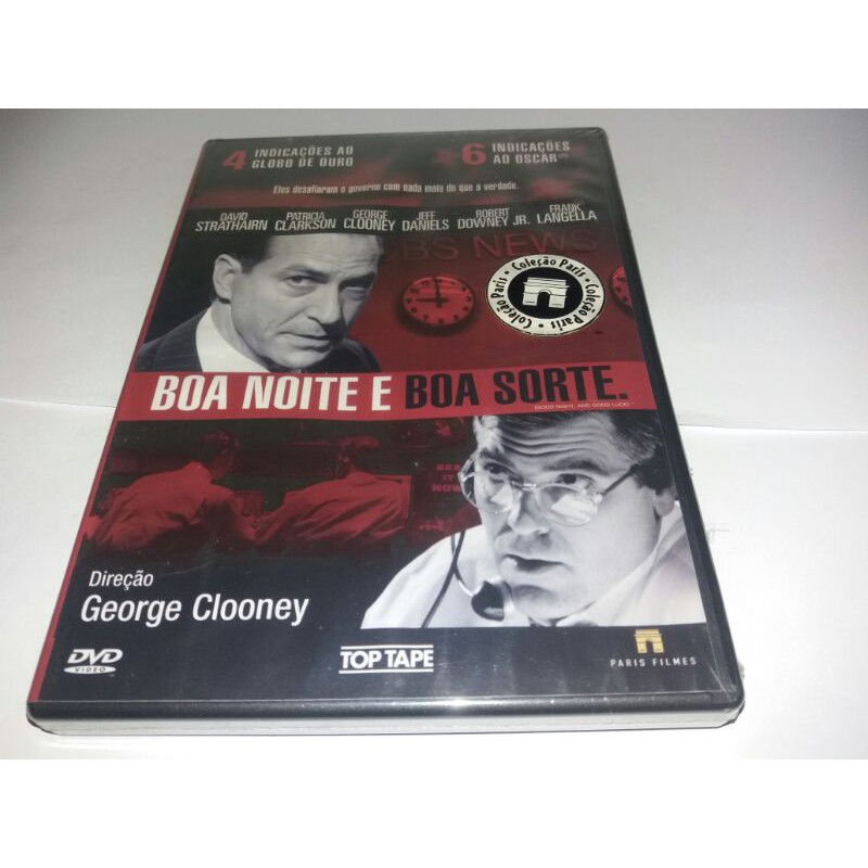 Dvd - Boa Noite e Boa Sorte - 2005 - Robert Downey Jr. - George Clooney - Dublado - Lacrado