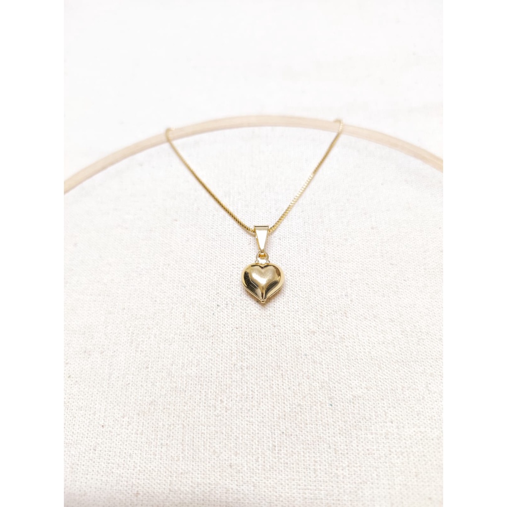 Gargantilha de Coração - Semijoia Folheado a Ouro 18k