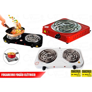Mini Fogão Fogareiro Elétrico 5 Níveis Temperatura Portátil Camping Pesca Ar Livre Acampamento TOP em Oferta na Shopee