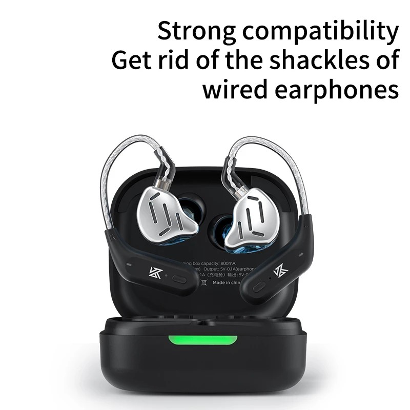 KZ AZ09 Fones De Ouvido TWS Sem Fio Bluetooth Gancho Com Caso Carregamento Para Smartphones ZAX DQ6 ZSN ZSX CA16 VX MT1