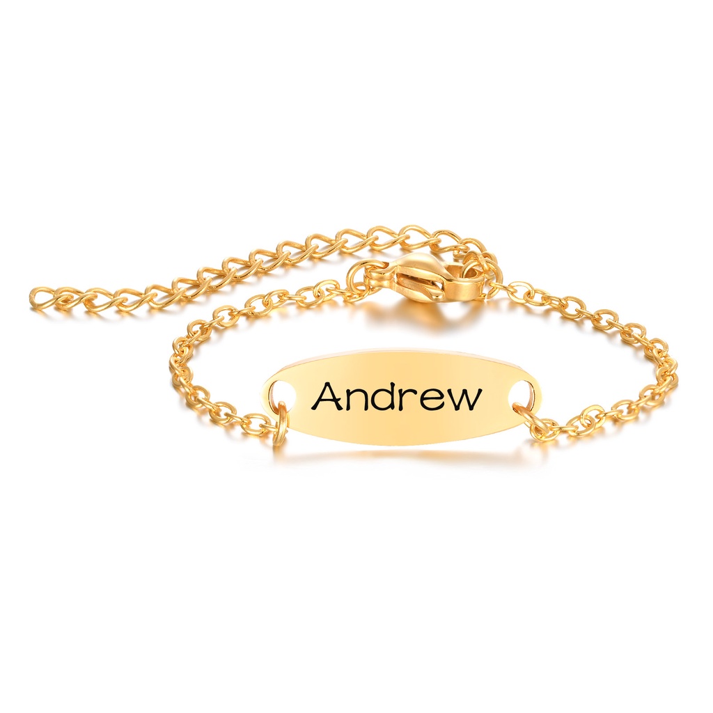 Pulseira Personalizada De Aço Inoxidável Vnox Para Crianças