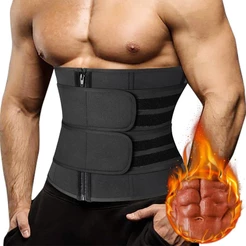 Cinto de fitness masculino com aparador de cintura e modelador corporal para exercícios esportivos