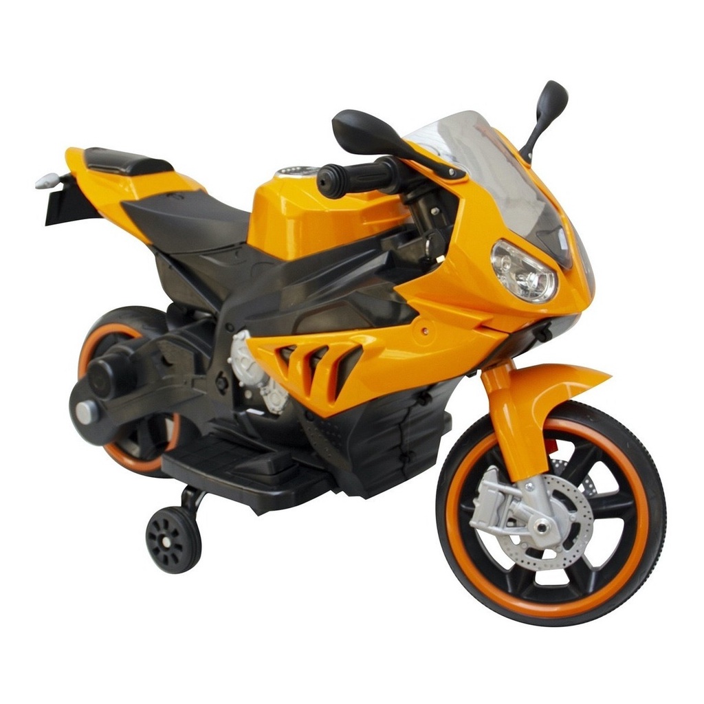 Moto Eletrica Grande Infantil Menino Menina 6v Com Inmetro Laranja