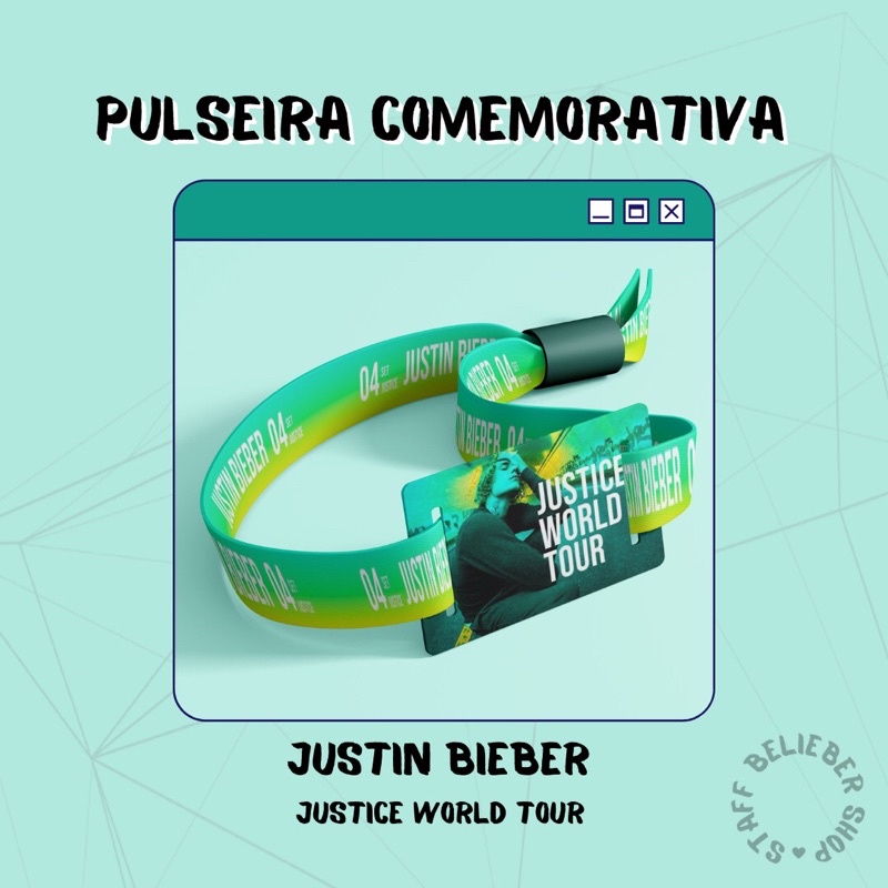 Pulseira Comemorativa JUSTICE World Tour (RIO DE JANEIRO)
