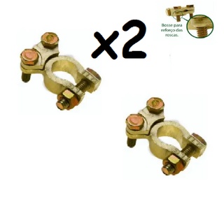 Kit 02 Terminal Bateria Sapao Reforcado Com Parafuso Ilg112