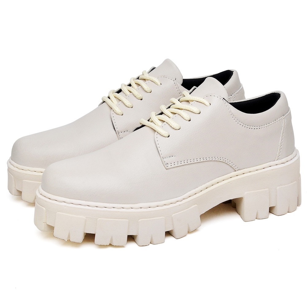 Sapato Mocassim Dubuy Oxford Feminino Off White Still 1410FG