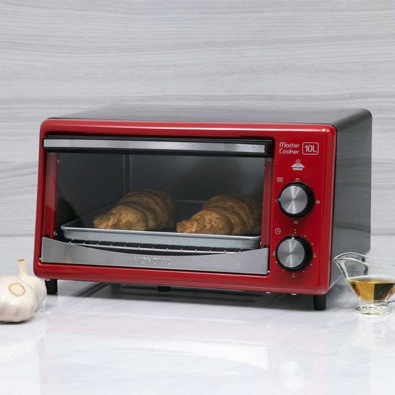 Forno Elétrico De Bancada Master Cooker Mondial 10l Vermelho 110v