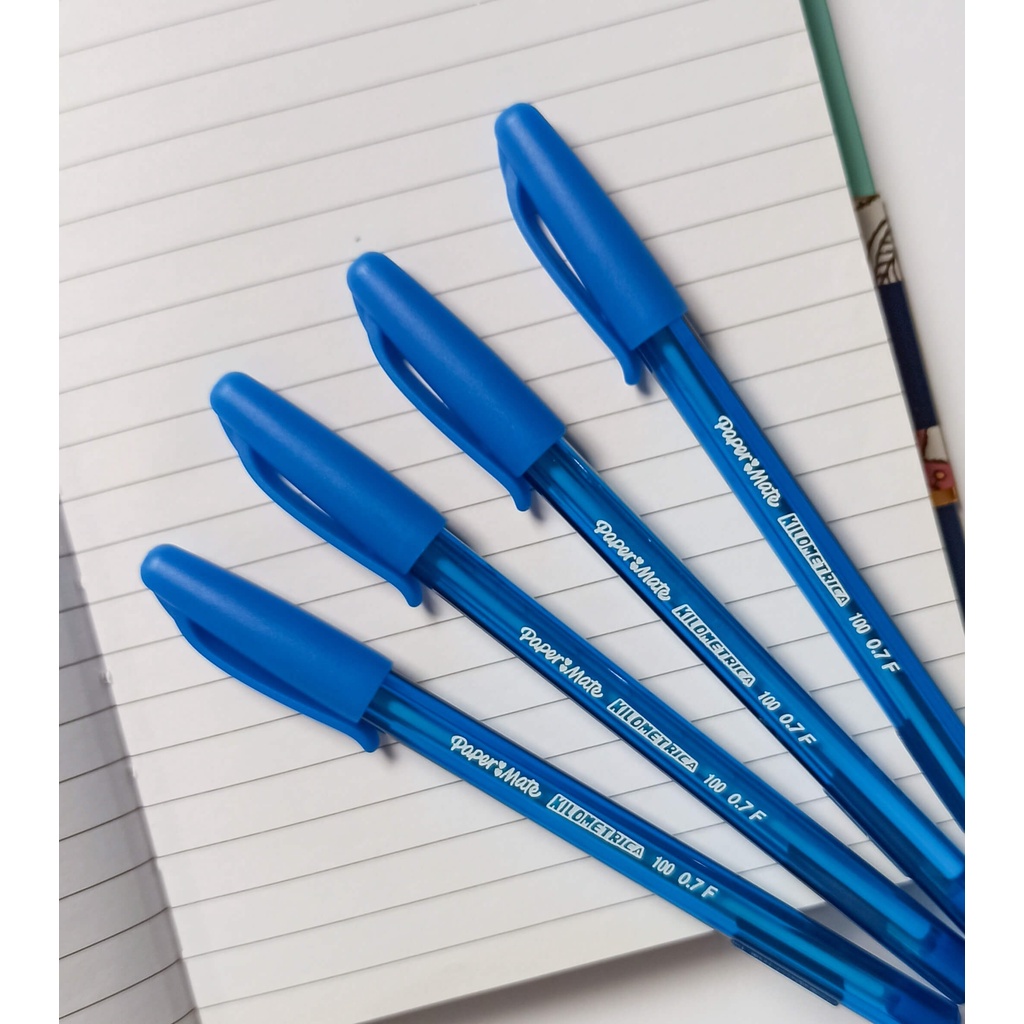 Caneta Esferográfica Kilométrica 0.7mm Ponta Fina Paper Mate | Shopee ...