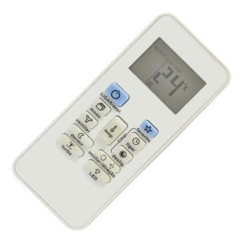 Controle Remoto para  Ar Condicionado Carrier Springer 42lucc09c5