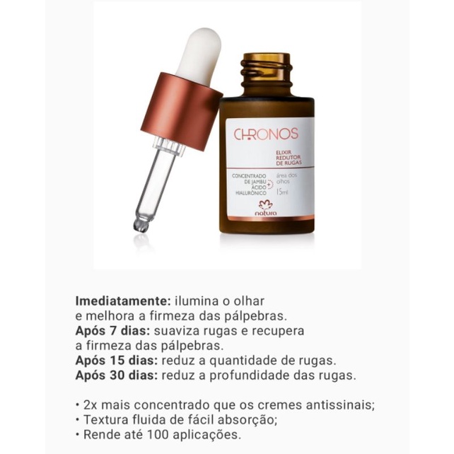 Chronos Elixir Redutor de Rugas Natura | Shopee Brasil