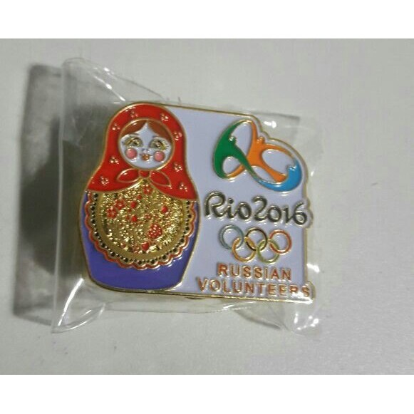 Pin Voluntários Da Rússia Olimpíada Rio 2016 Matriosca Raro