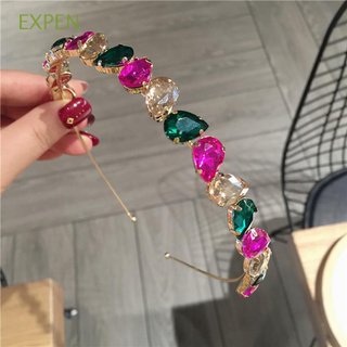 Coroa Expen Tiara De Cabelo Com Strass Multicolorida Para Mulheres / Meninas