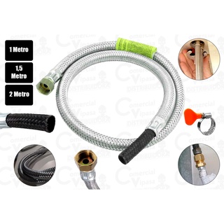 Mangueira Flexivel de Aco Inox Trançado 1 M - 1,5 M - 2 M  Ponta X Rosca Femea em Oferta na Shopee