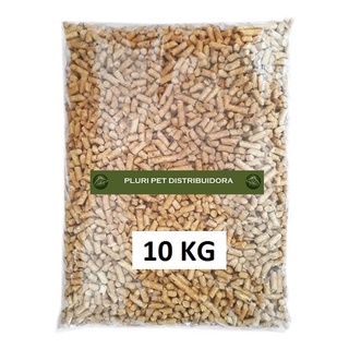 Granulado Higiênico de Madeira para Aves, Gatos, Répteis e Roedores - PLURI-PET - 10 Kg - (Substituto Areia)