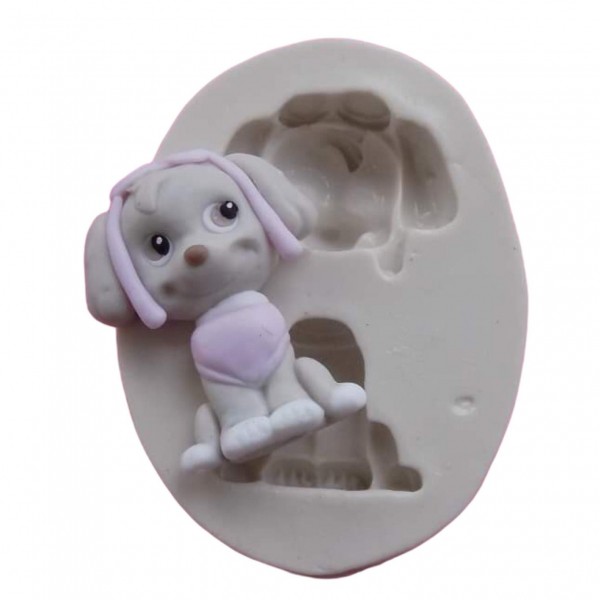 Molde De Silicone Cachorrinha Rosa Molde Para Confeitaria Molde Para Biscuit 101