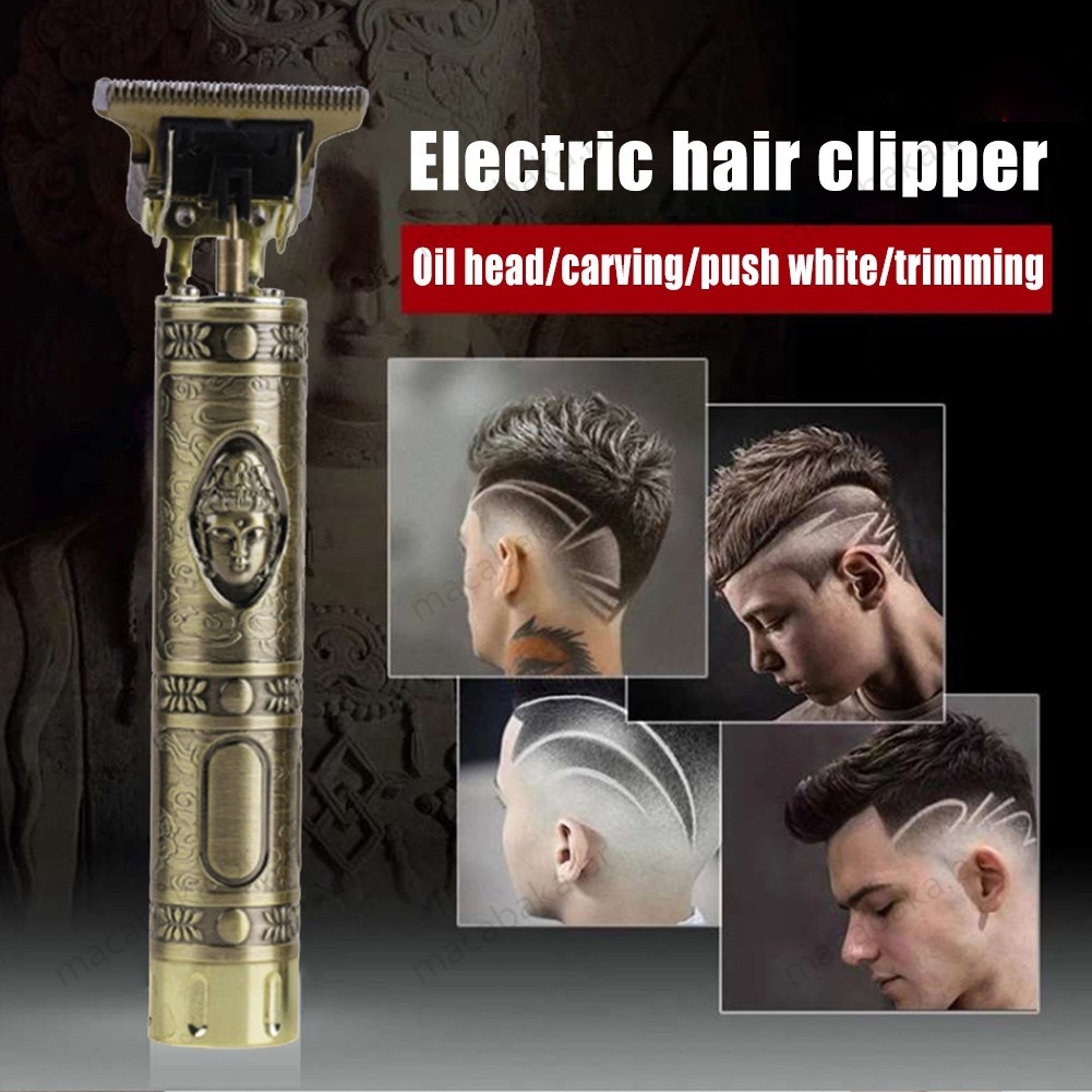 T9 Máquina Aparadora De Cabelo Sem Fio De Acabamento Barba Clipper Para Homens Barbeador Elétrico USB