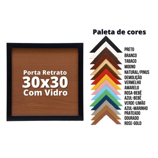 Kit 4 Moldura 30x30 Com Vidro Ótima Qualidade Parede