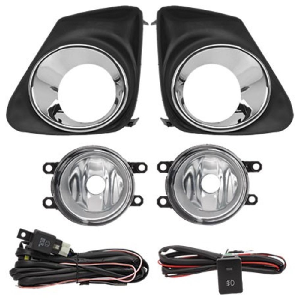 Kit farol auxiliar Milha Corolla 2012 e 2013 Aro Cromado Bmo em Oferta na Shopee