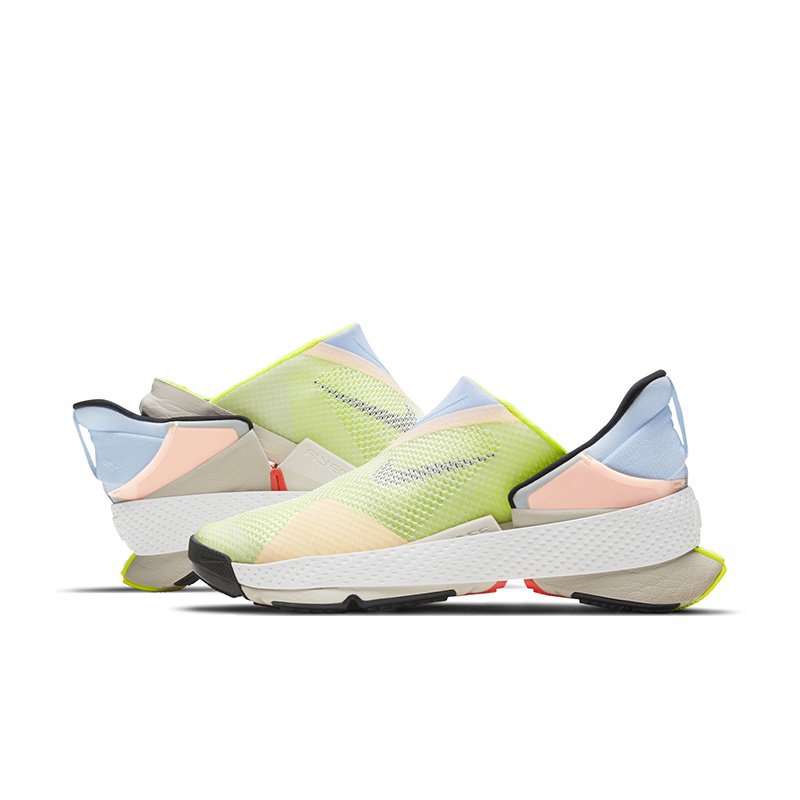 Tênis Nike Go FlyEase Verde Azul Rosa Preguiçoso CW5883-100