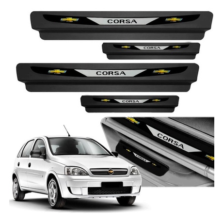 Jogo Soleira De Porta Plus Corsa Hatch/sedan Resinado - 4 Peças
