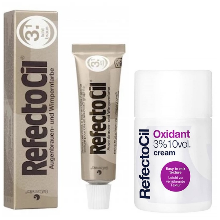 Refectocil Tintura Sobrancelhas Castanho Claro 3.1 e Oxidante Creme 100 ml