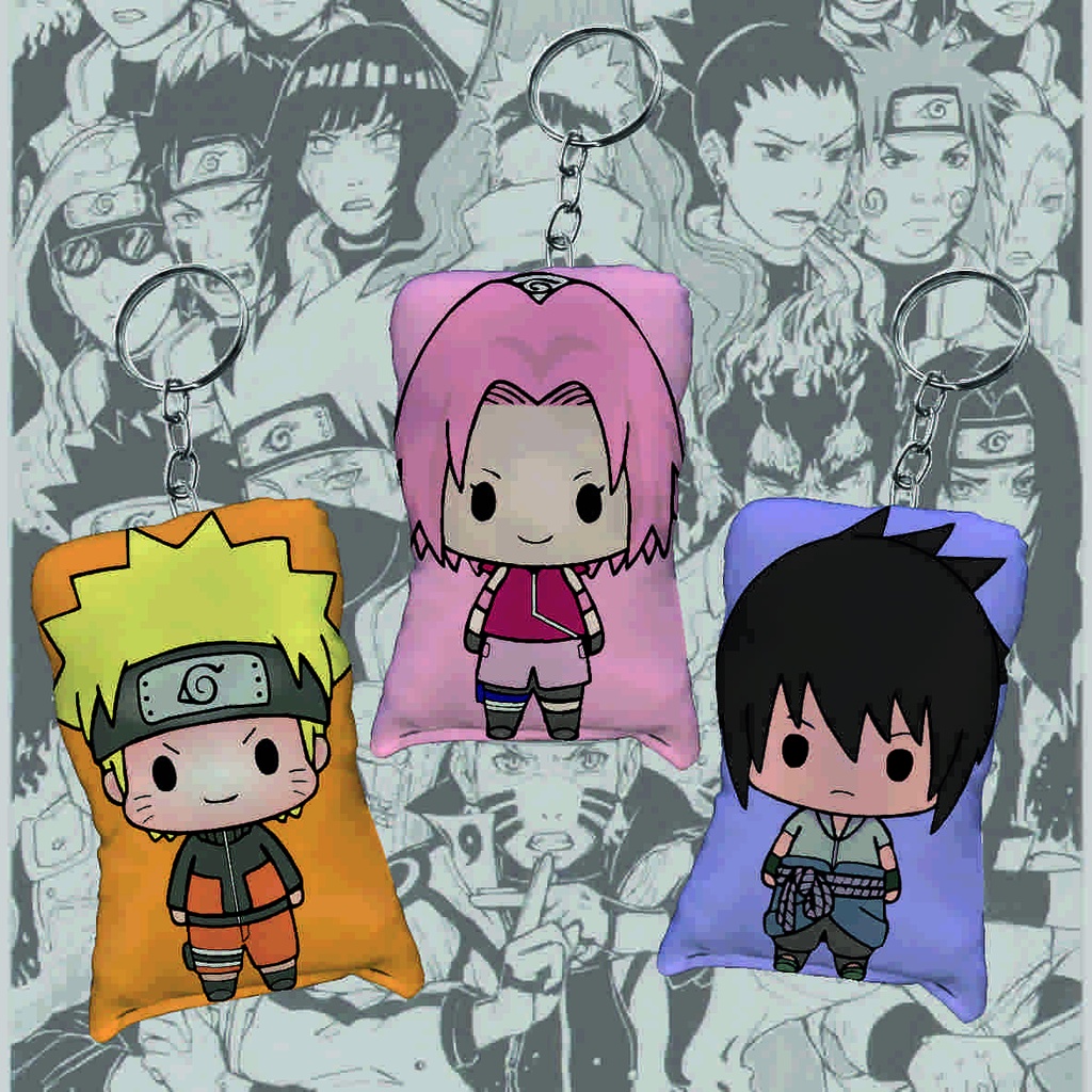 Kit 30 Lembrancinhas Aniversario Personalizada chaveiro anime Naruto Personagens Festa Infantil Atacado