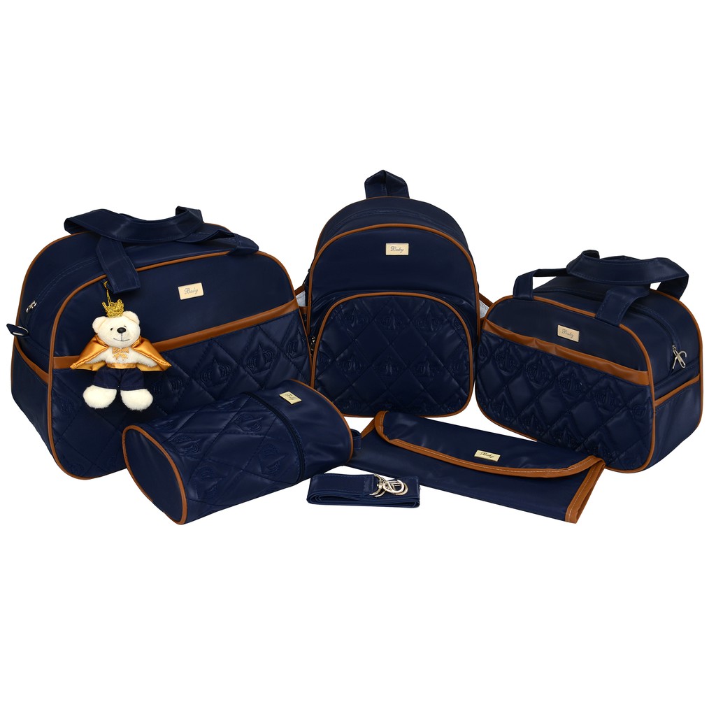 Kit Bolsa Mochila Bebe Maternidade Luxo Masculino 5 Pecas Super Completo Para Gestante Shopee Brasil