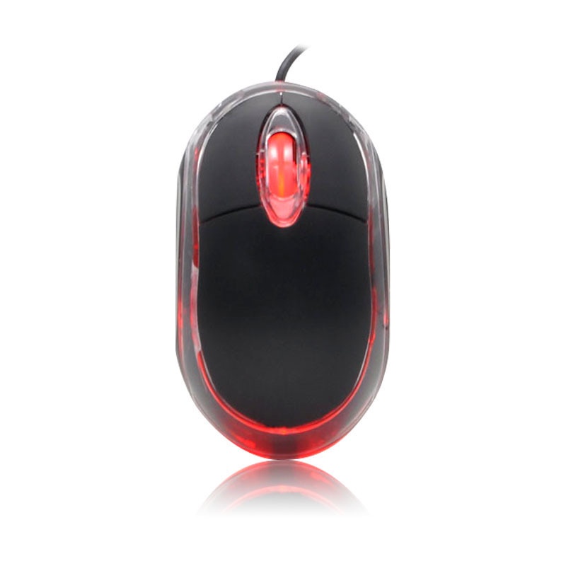 Mouse Com Fio Preto Usb Óptico Com Led Para Notebook Pc Computador Moda