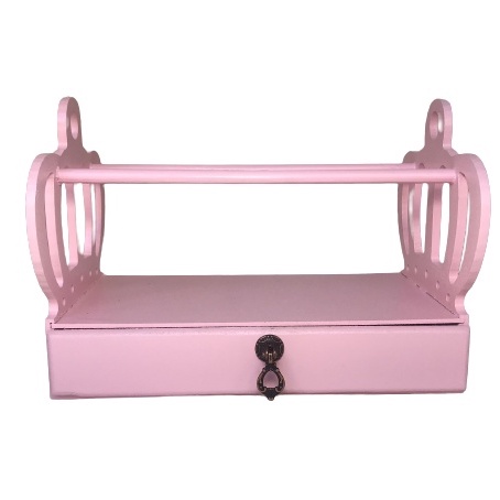 Porta Laços e Tiaras Com Gaveta, Feito Em Mdf  De 2,8mm, Suporte Para Tiaras e Laços