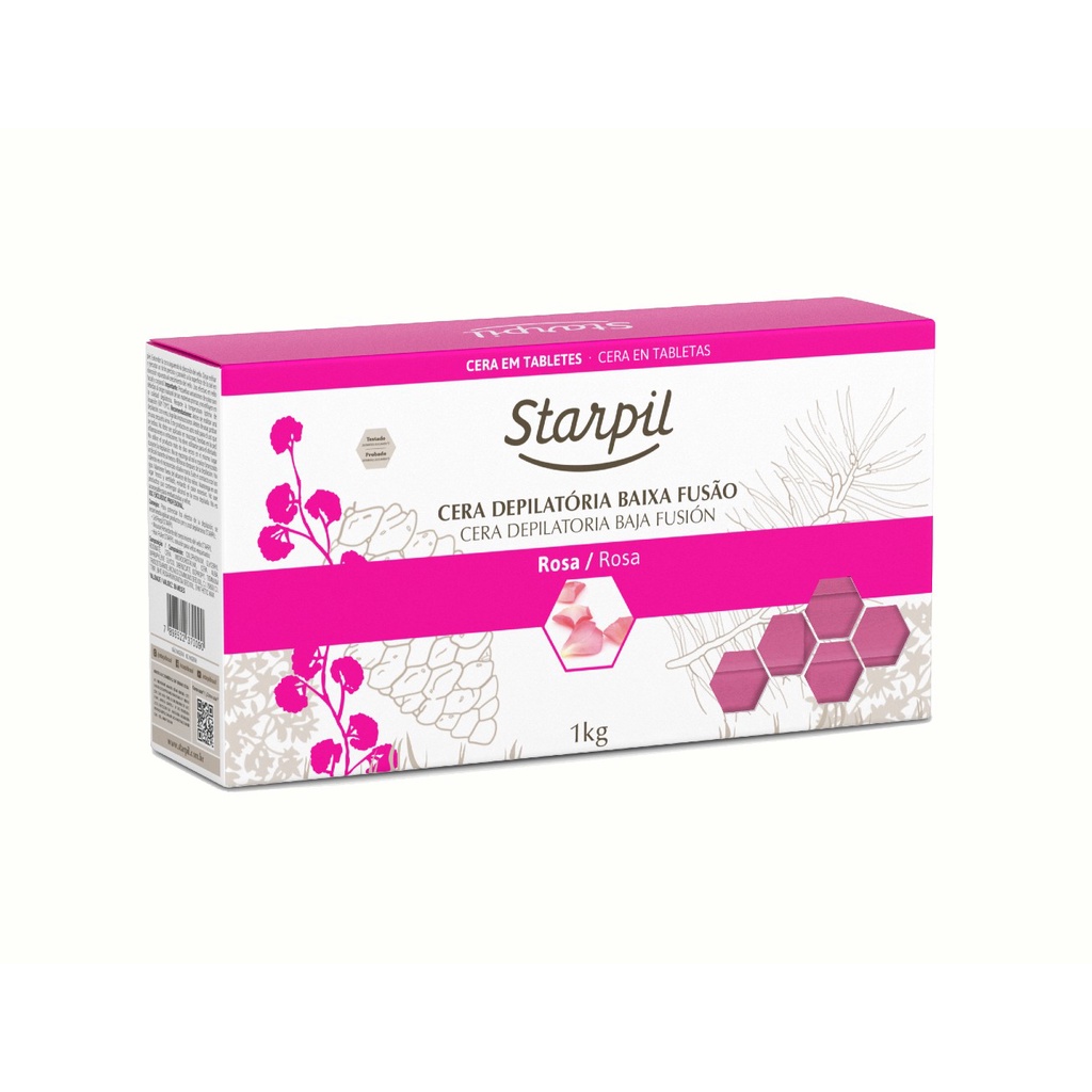 Cera Depilatoria a Quente STARPIL Rosa - 1 Kg