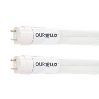 Kit 2 Lampadas Led Tubular T8 18W Bivolt Luz Neutra 4000K Ourolux