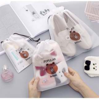 Kit 5 Sacos Reutilizáveis Para Guardar Peças De Viagem Presente Urso/cereja Multifuncional Enviar Rápido em Oferta na Shopee
