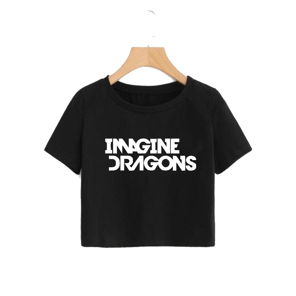 Cropped Feminino Moletom Top Academia Imagine Dragons A32