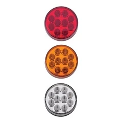 KIT 3 Lanterna Ônibus Caminhão Carreta Bugue Traseira LED 12 volts 96mm