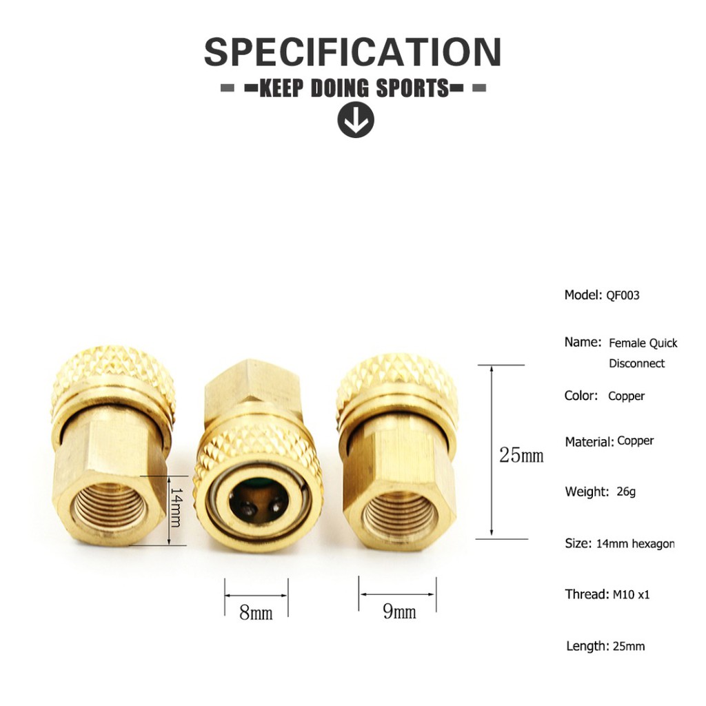 Conector Foster 8mm Fêmea x M10 Fêmea Pcp Engate Rápido 300 Bar