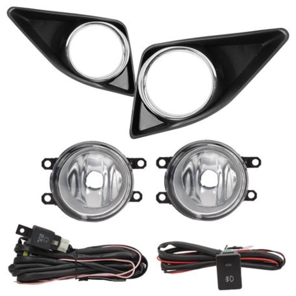 Kit farol auxiliar Milha Corolla 2009 a 2011 Aro Cromado Bmo em Oferta na Shopee