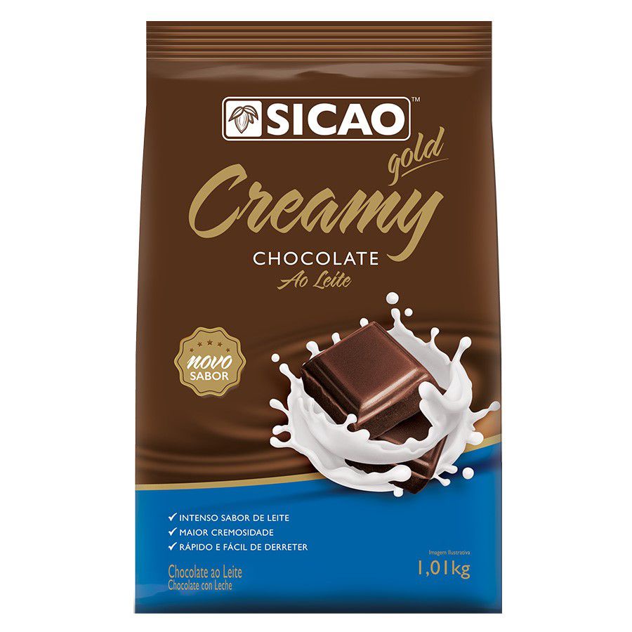 Chocolate ao Leite Gotas 1,01kg Sicao Gold Cream