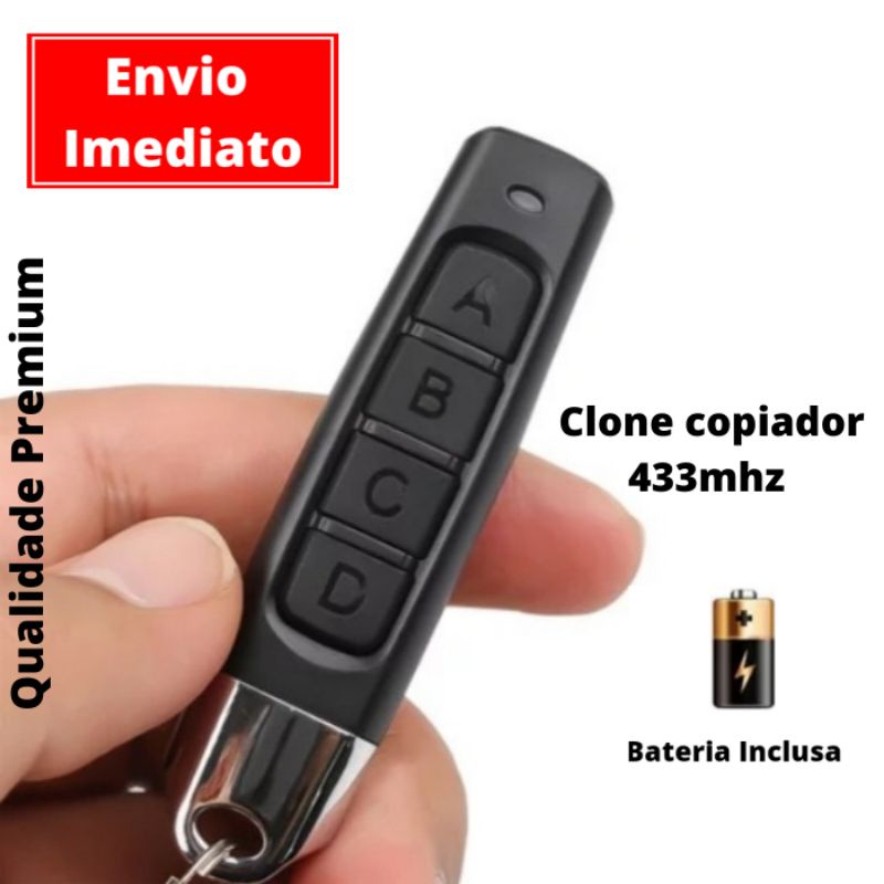 Controle copiador clone para portão eletrônico 433 MHz clonador pequeno e alta qualidade (Fino)