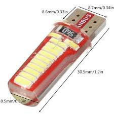 Lâmpada T10 24 Led Silicone V - Canbus Canceller 1 UNIDADE