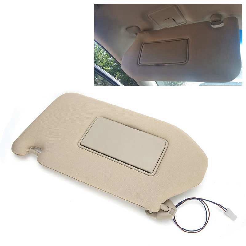 2014-2017 Infiniti QX60 and 2013 Infiniti JX35 96401-9PB0A Windshield Visor Assembly Tan Left Driver Side Sun Visor with Lamp Compatible for 2013 2014 2015 2016 2017 2018 Nissan Pathfinder Left 