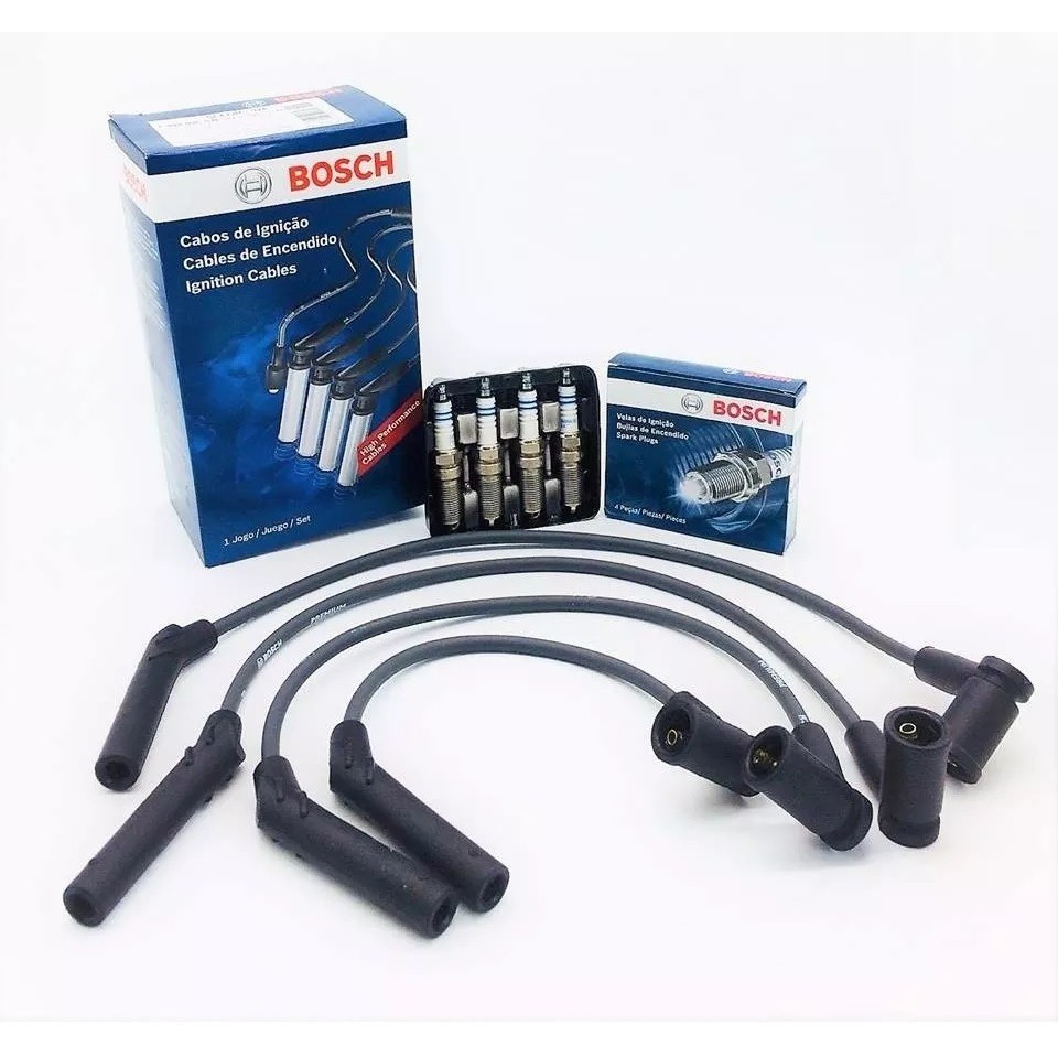 Kit Jogo Cabo E Vela Bosch Ford Fiesta Ka 1.0 1.6 99/..2010