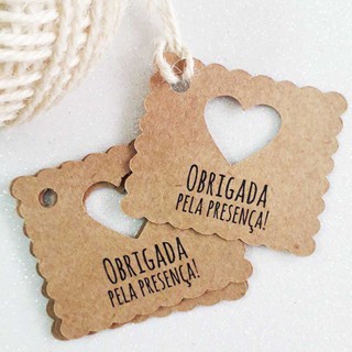 40 peças - Tag em Papel Kraft - 5x4cm em Oferta na Shopee