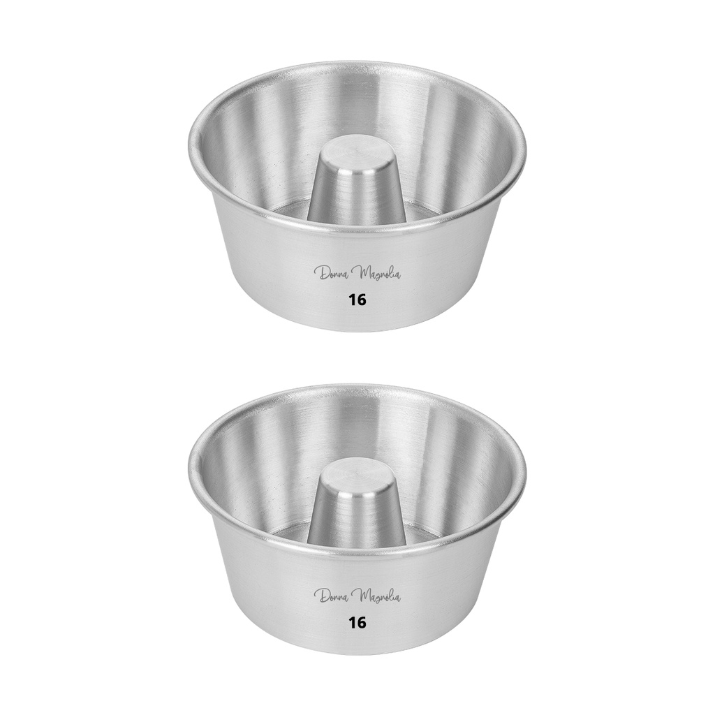 kit 2 (DUAS)  Assadeira Forma Bolo PUDIM Redonda C / TUBO  N  16  Alumínio - F58 em Oferta na Shopee
