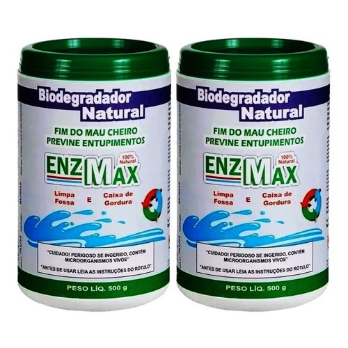 Enzmax Enzimas Limpa Fossa Séptica E Caixa De Gordura 1kg