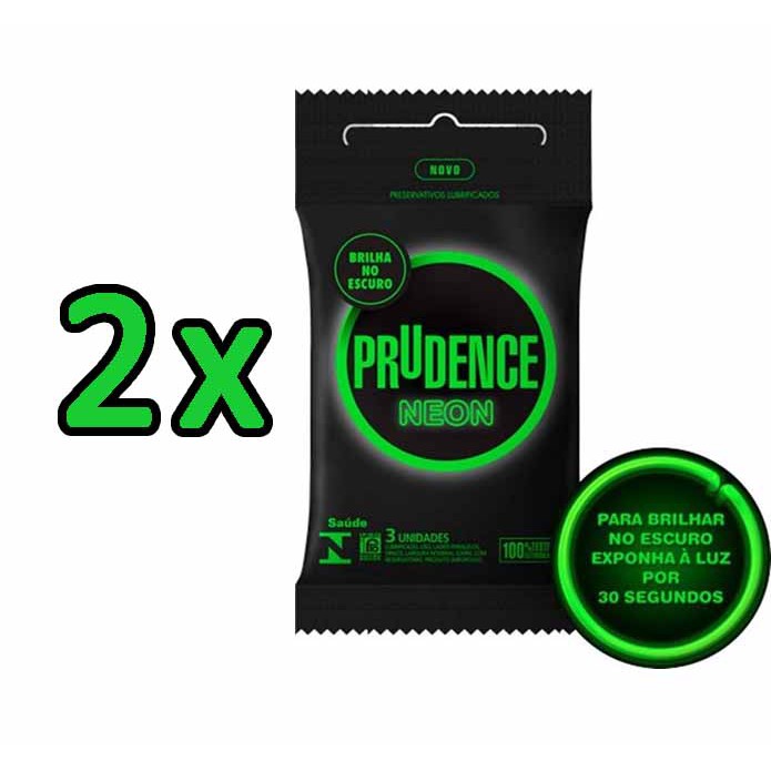 Preservativo camisinha prudence neon brilha no escuro - fosforescente ...