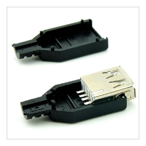 Conector Usb 2.0 Kit Para Montar 10 Femea E 10 Macho