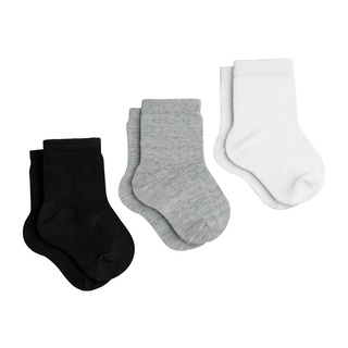 Kit com 3 Meias Baby Básicas Cano Médio Lupo